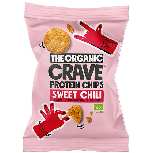 The Organic Crave vegan protein chips with sweet chilli